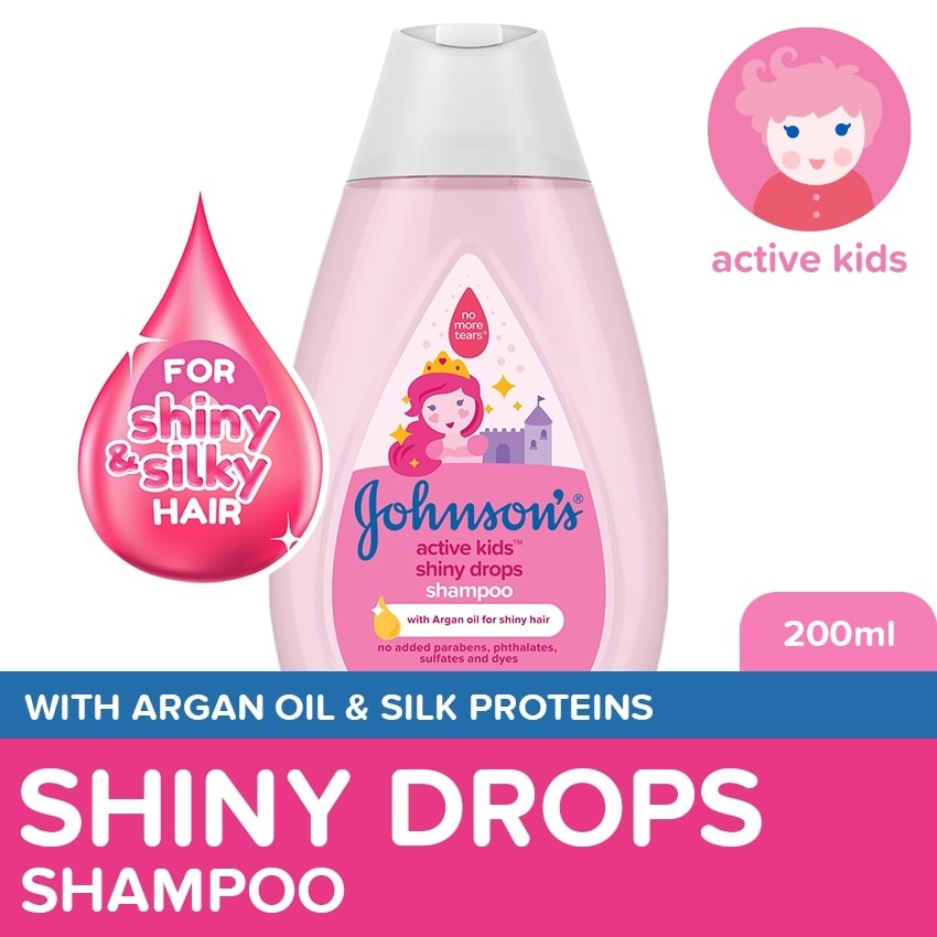 Johnson's Active Kids Shiny Drops Baby Shampoo 200ml - Shampoo for Kids, For Kids Bath