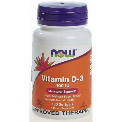 NOW Vitamin D3 400 IU 180 Softgels