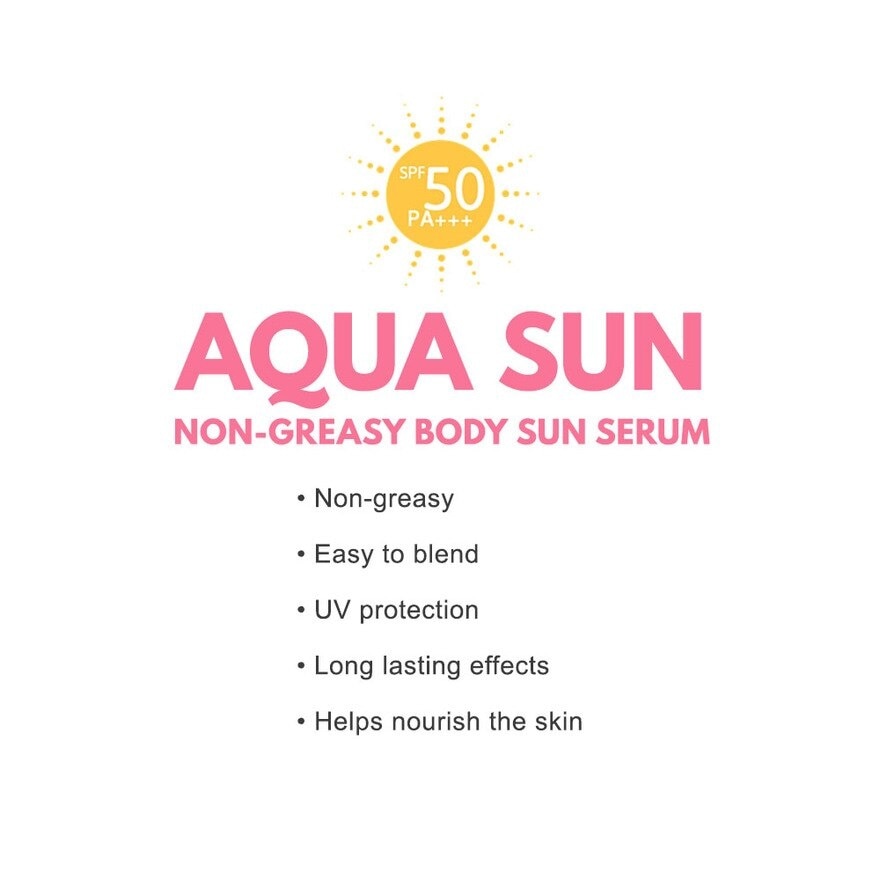 Aqua Sun Non Greasy Body Sun Serum SPF50 PA+++ 10ml