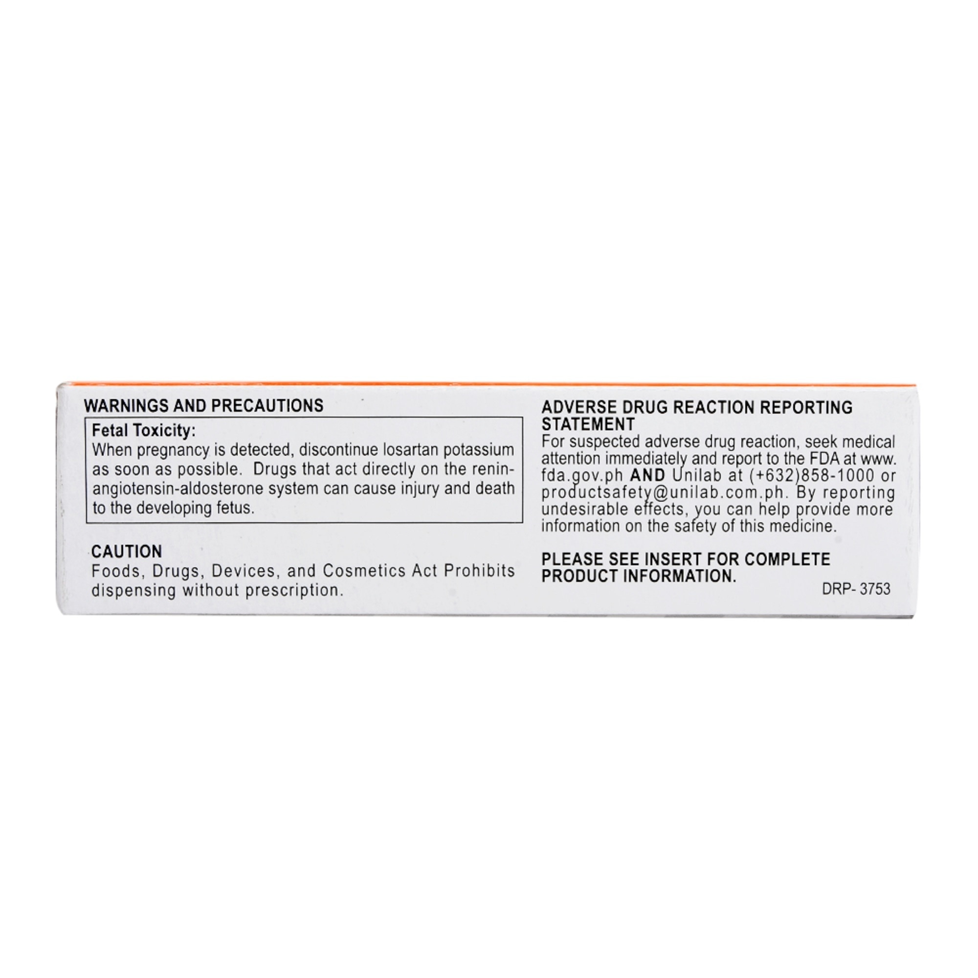 Losartan Potassium + Hydrochlorothiazide 50mg/12.5mg 1 Tablet [Prescription Required]