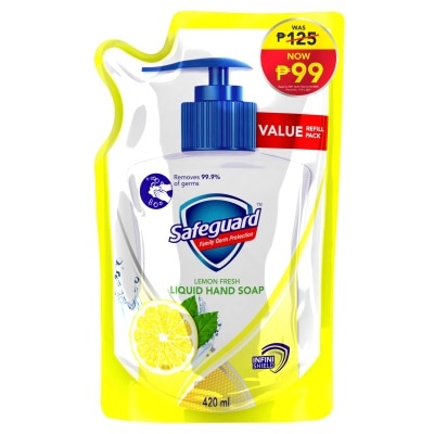 SAFEGUARD Liquid Hand Soap Lemon 420ml Refill