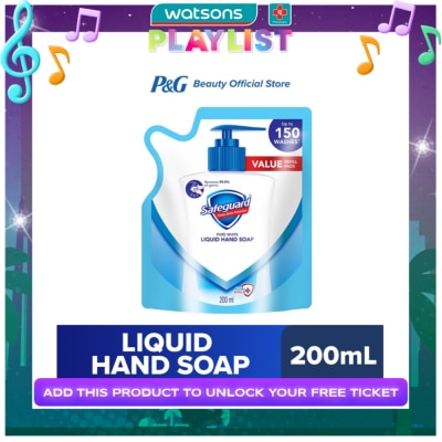 SAFEGUARD SAFEGUARD Pure White Liquid Hand Soap Refill 200mL