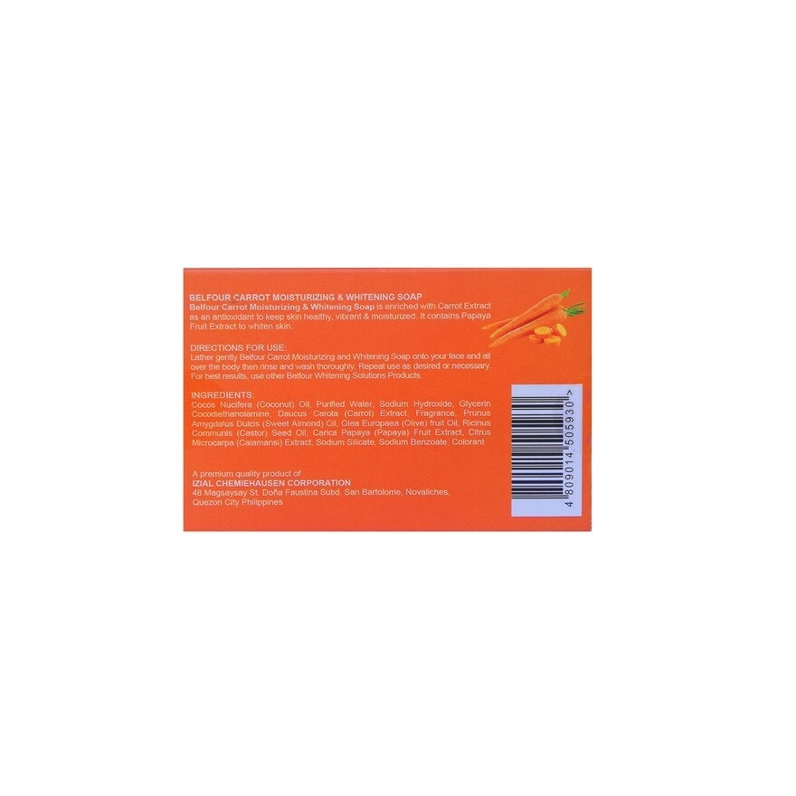 Carrot Moisturizing Whitening Soap 150g