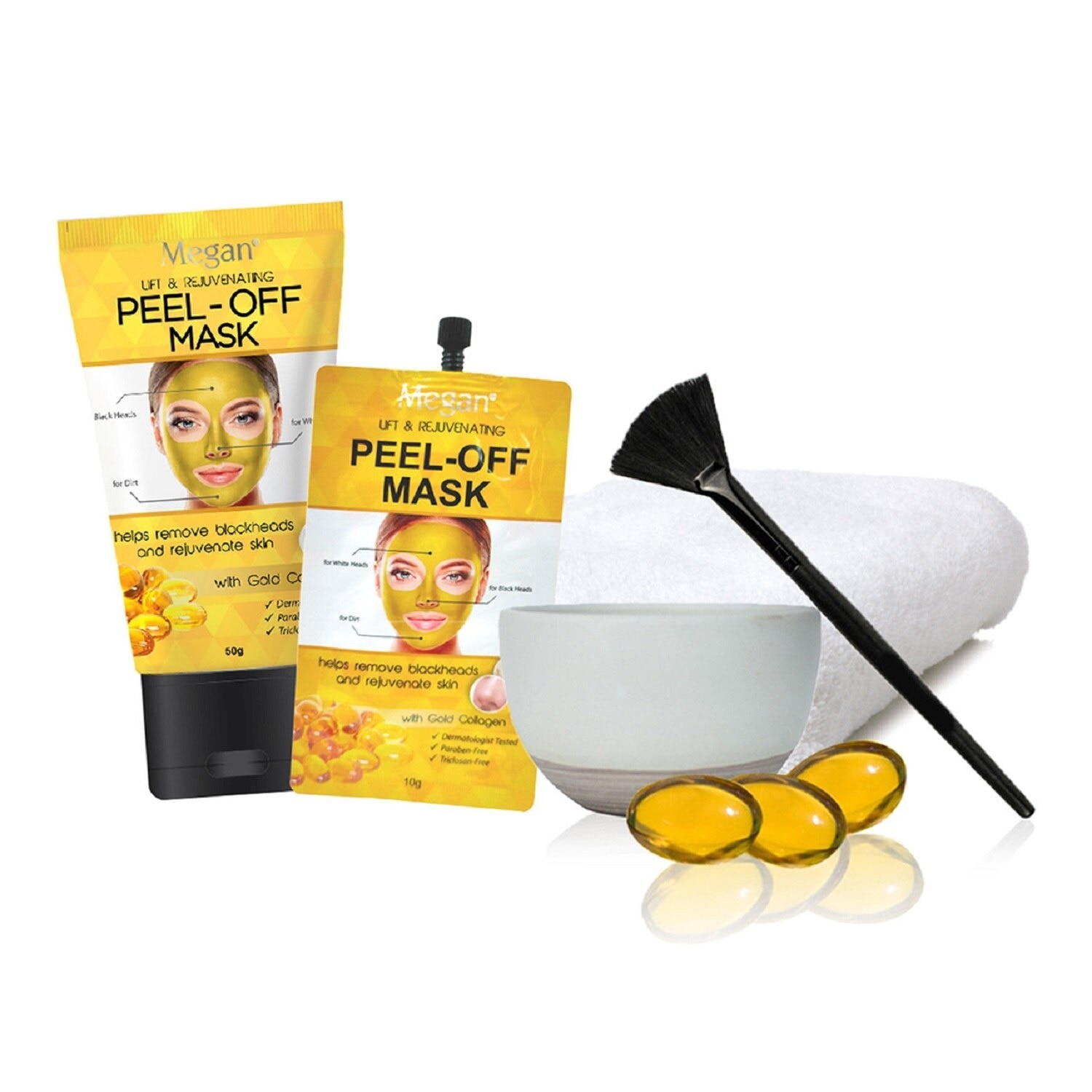 Gold Collagen  Peel Off Clay Mask 10g