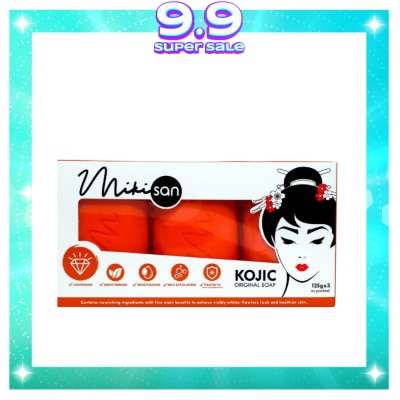 MIKI SAN Kojic Original Bar Soap 125gx3