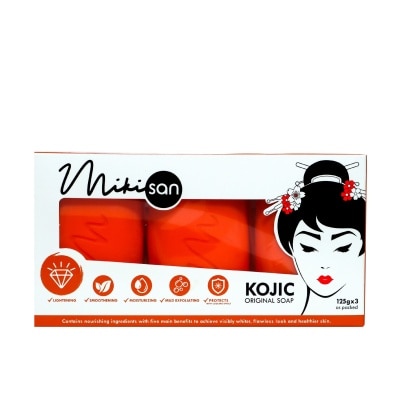 MIKI SAN Kojic Original Bar Soap 125gx3