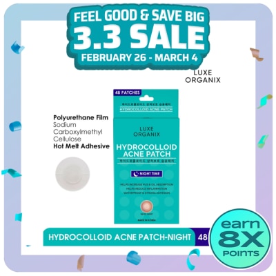 LUXE ORGANIX Hydrocolloid Acne Spot Patch Night