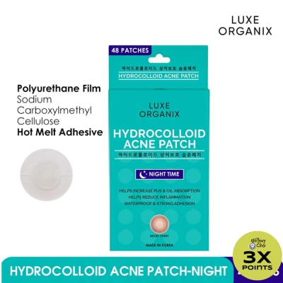 LUXE ORGANIX Hydrocolloid Acne Spot Patch Night