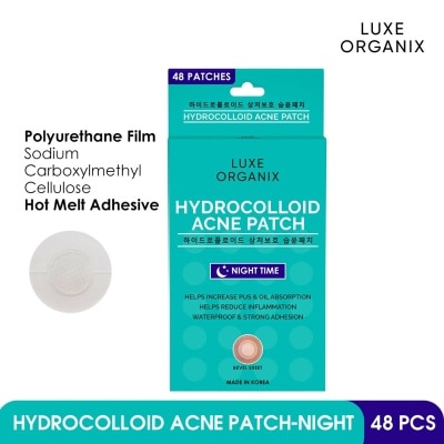 LUXE ORGANIX Hydrocolloid Acne Spot Patch Night