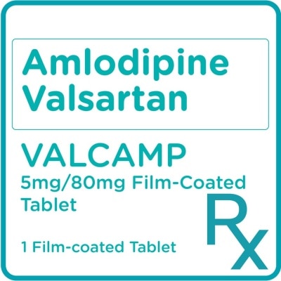 VALCAMP Valcamp Amlodipine besilate 5mg + Valsartan 80mg 1 Tablet [Prescription Required]