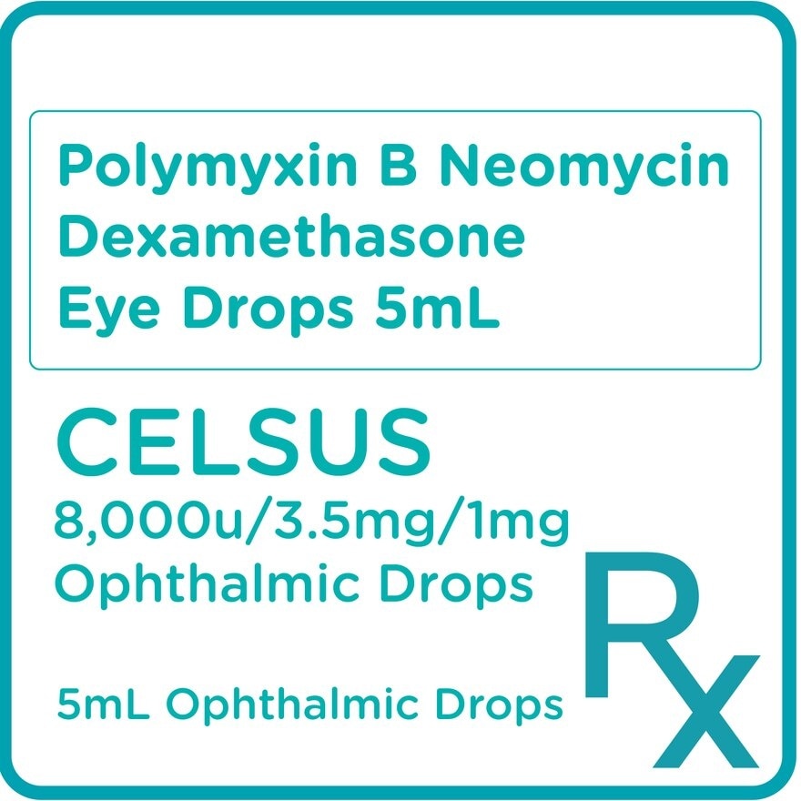 Polymyxin B Neomycin Dexamethasone 8;000u/3.5mg/1mg 5mL Ophthalmic Drops [PRESCRIPTION REQUIRED]