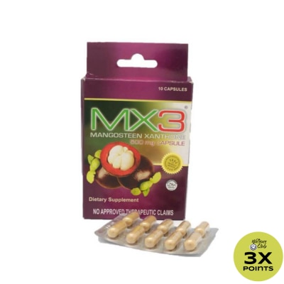 MX3 Mangosteen Xanthone 500mg x 10 Capsules