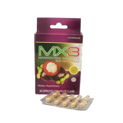 MX3 Mangosteen Xanthone 500mg x 10 Capsules