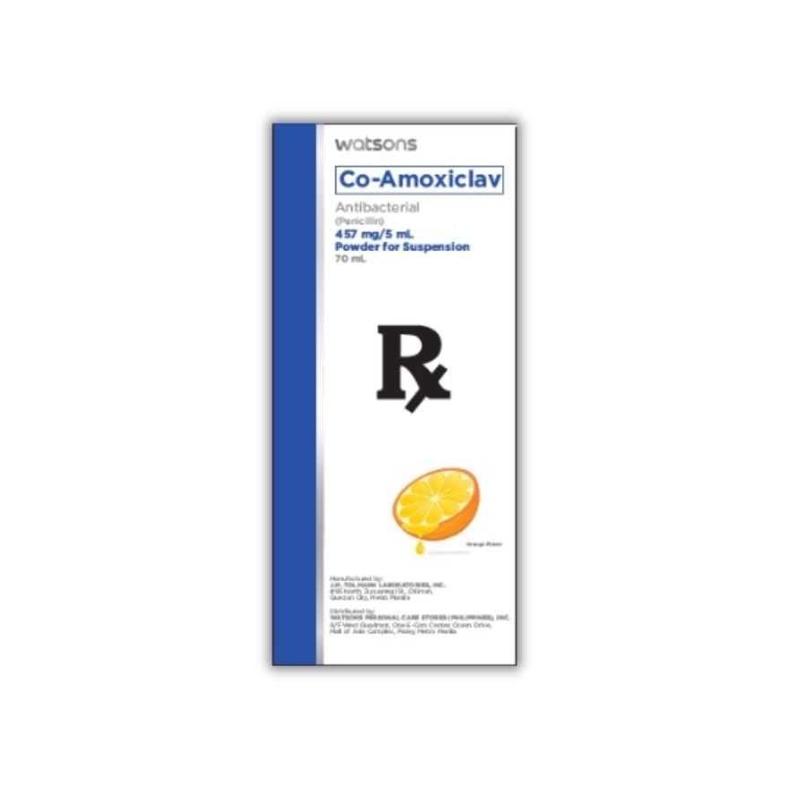 WATSONS Co-Amoxiclav Antibacterial Orange Flavor 70ml [PRESCRIPTION REQUIRED]