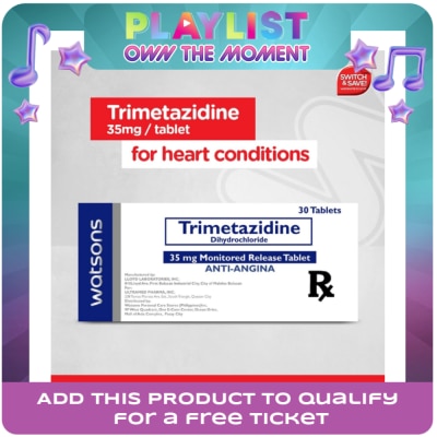 WATSONS GENERICS - Trimetazidine (as Dihydrochloride) 35mg 1 Modified-Release Tablet [PRESCRIPTION REQUIRED]