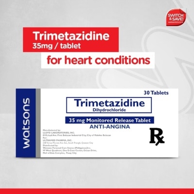 WATSONS GENERICS Trimetazidine (as Dihydrochloride) 35mg 1 Modified-Release Tablet [PRESCRIPTION REQUIRED]