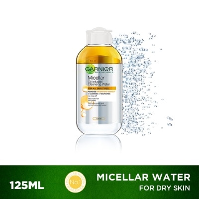 GARNIER Micellar Cleansing Water + Argan Oil 125ml [FOR WATERPROOF MAKEUP]