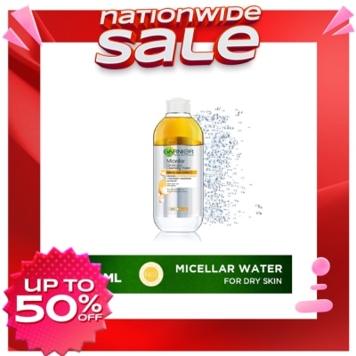 GARNIER Micellar Cleansing Water + Argan Oil 400ml [FOR WATERPROOF MAKEUP]