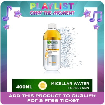 GARNIER - Micellar Cleansing Water + Argan Oil 400ml [FOR WATERPROOF MAKEUP]