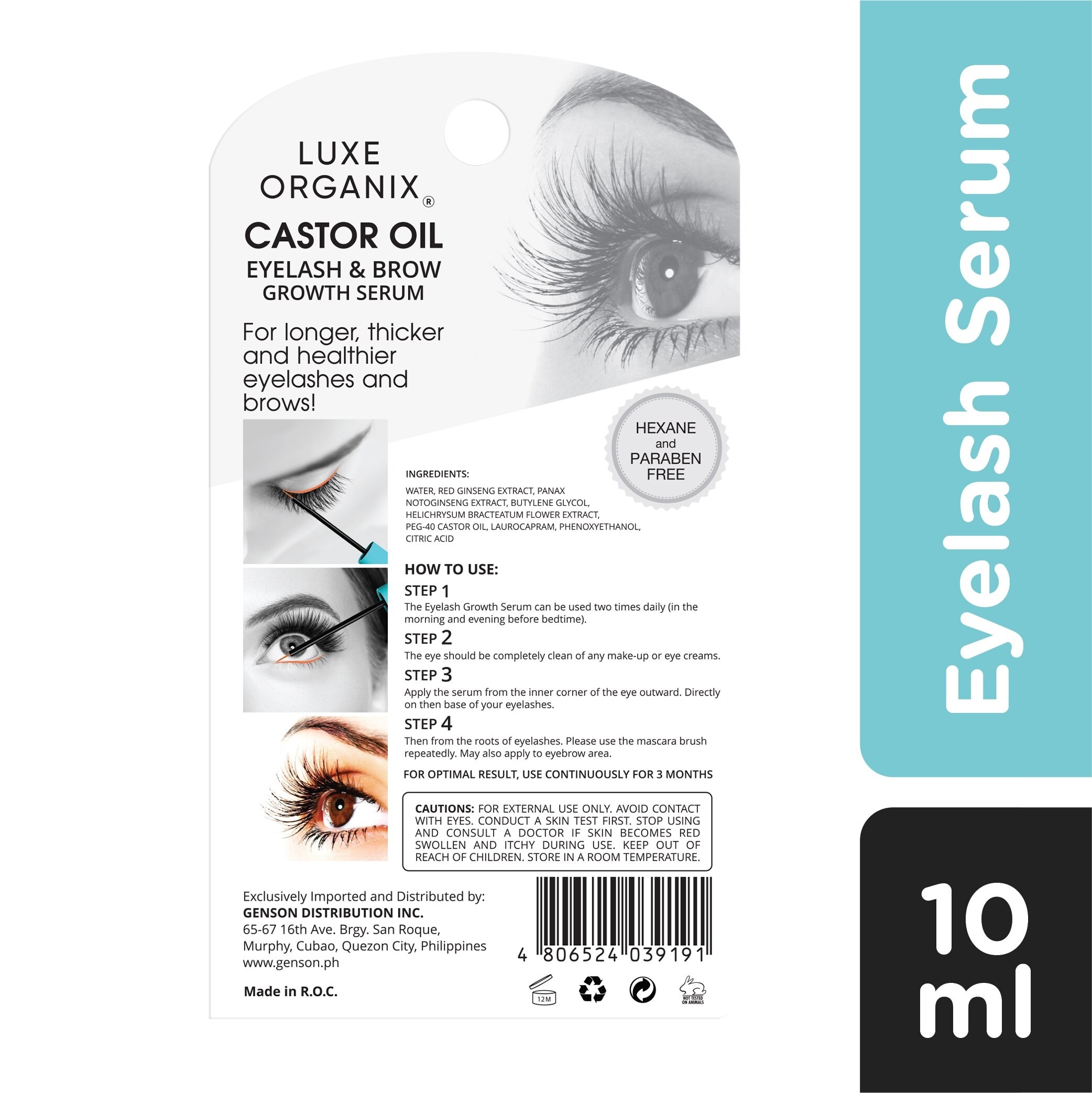 Luxe Organix Castor Oil Mascara Serum 10ml