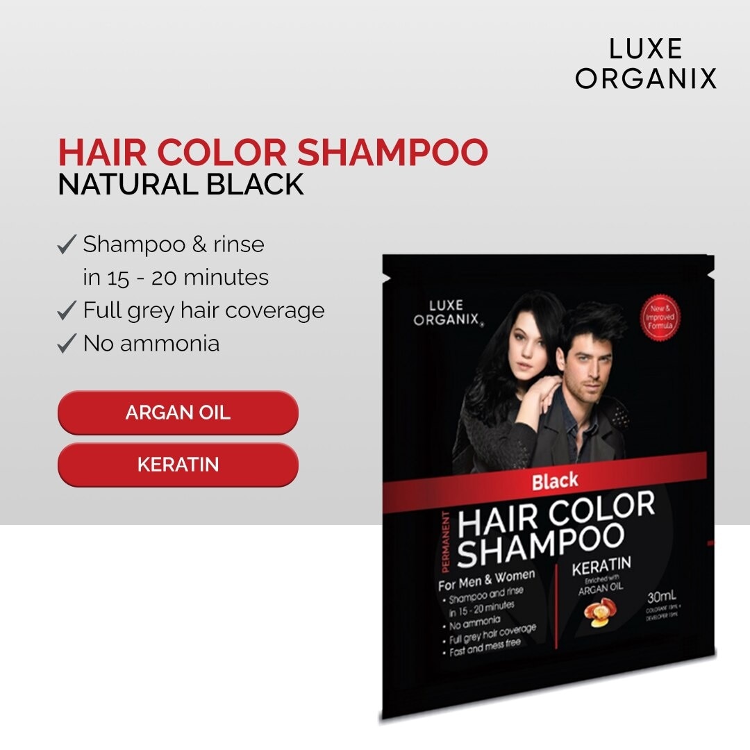 Luxe Organix Color Shampoo Black 30ml