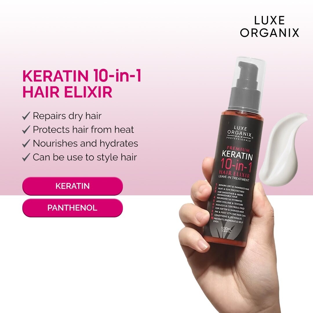 Luxe Organix Keratin 10in1 Hair Elixir Leave-in Treatment 100ml