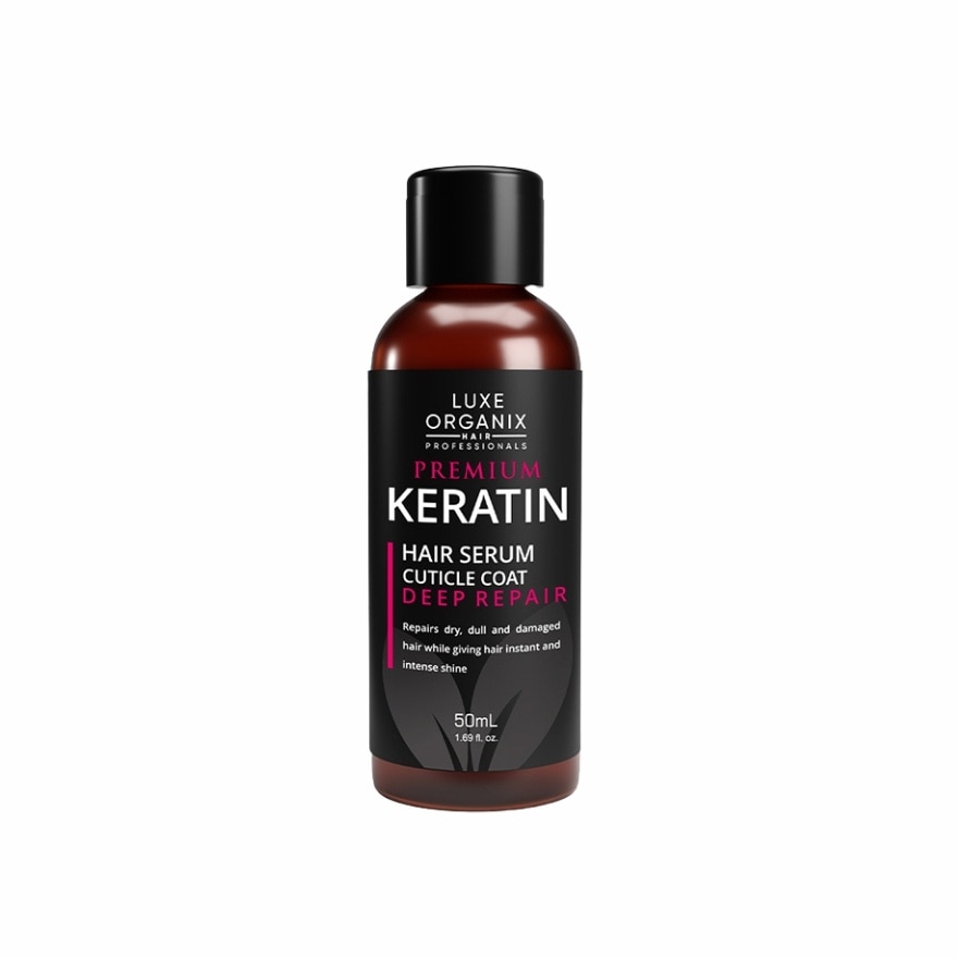 LUXE ORGANIX Premium Keratin Hair Serum Cuticle Coat Deep Repair 50ml