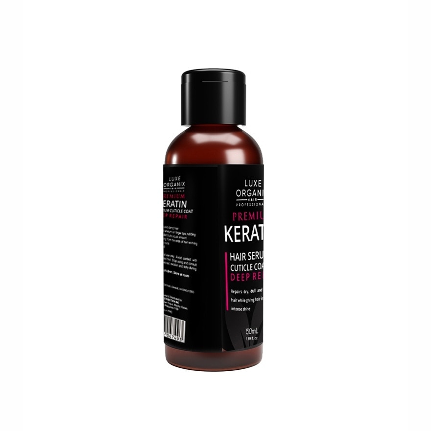 LUXE ORGANIX Premium Keratin Hair Serum Cuticle Coat Deep Repair 50ml