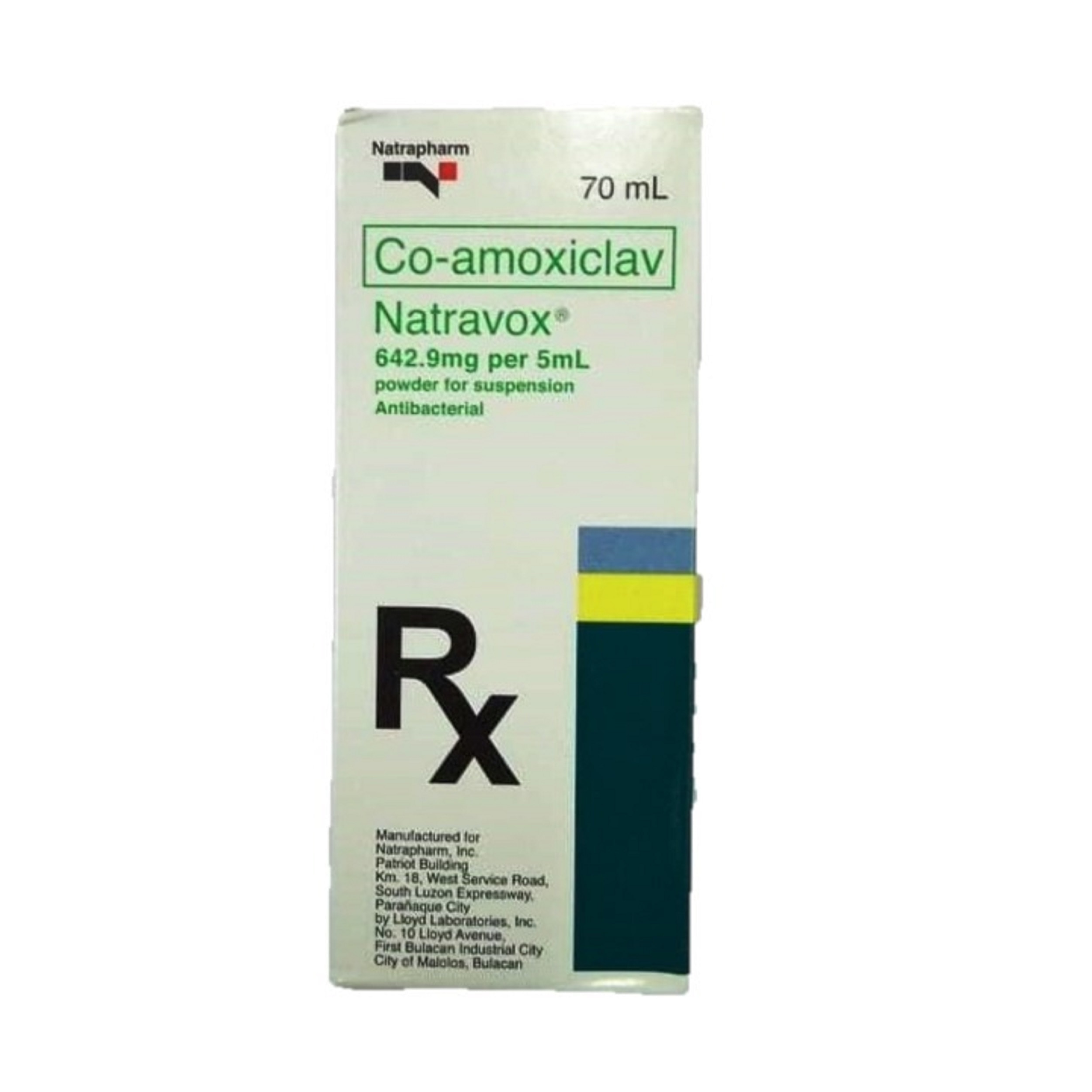 Co- Amoxiclav Suspension 642mg x 70ml 1 bottle [PRESCRIPTION REQUIRED]