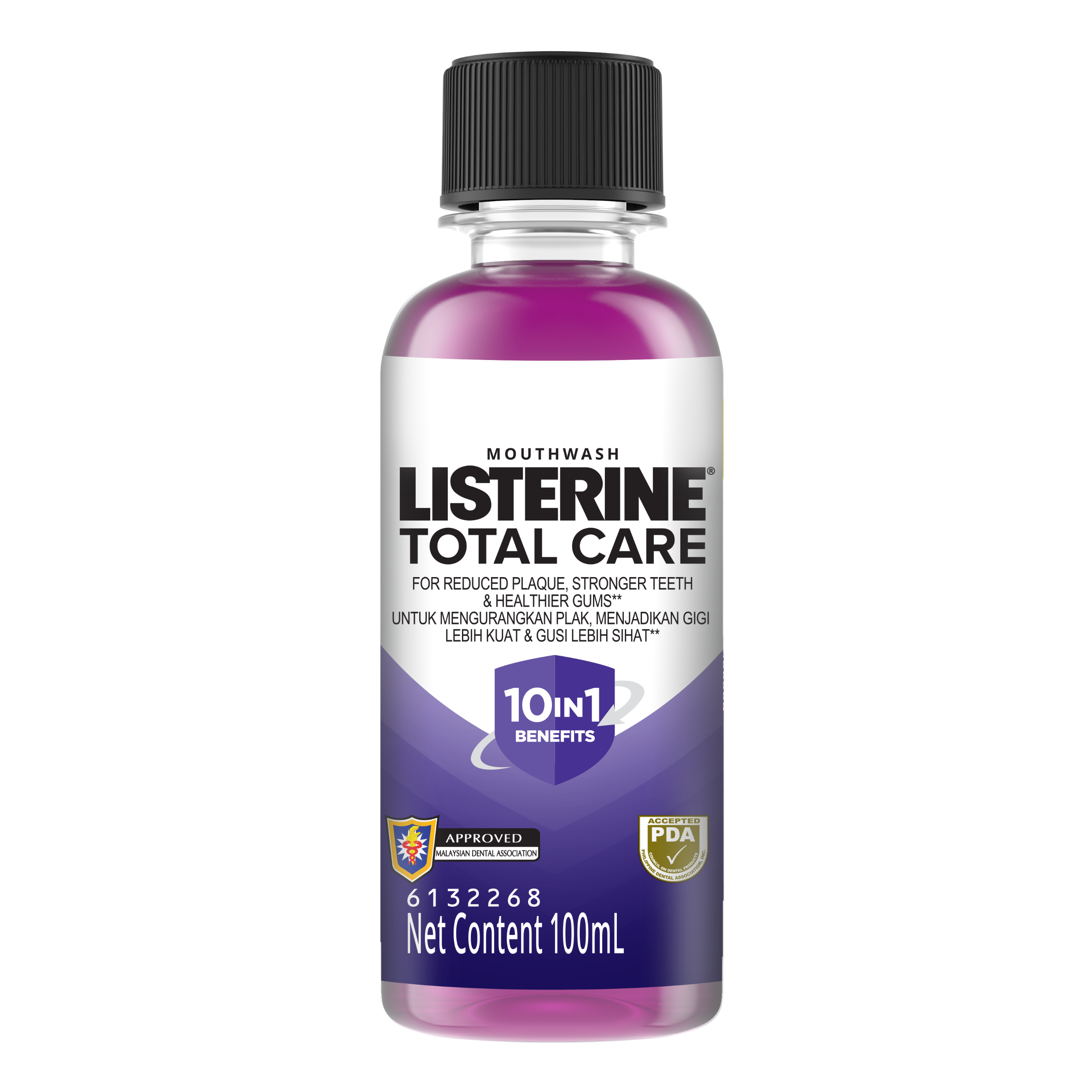 Listerine Total Care Mouthwash 100ml - For Complete Oral Care,Toothbrush Routine,Use with Toothpaste