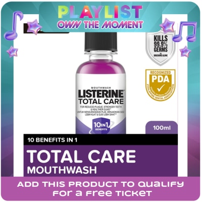 LISTERINE - Listerine Total Care Mouthwash 100ml - For Complete Oral Care,Toothbrush Routine,Use with Toothpaste
