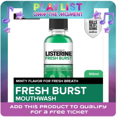 LISTERINE - Listerine Fresh Burst Mouthwash 100ml - For Oral Care, Mint Fresh to Fight Bad Breath
