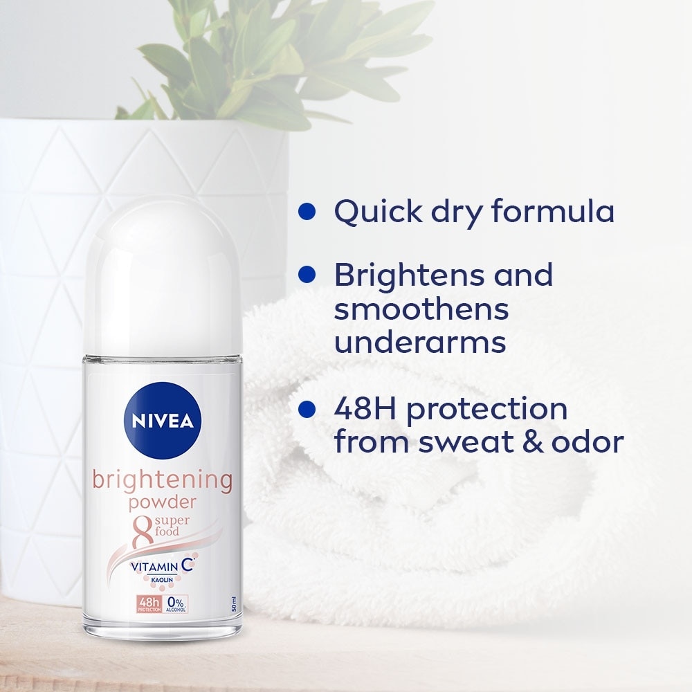 NIVEA Deodorant Brightening Powder Anti-Perspirant Roll-On 50ml