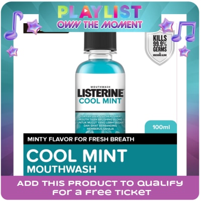 LISTERINE - Listerine Cool Mint Mouthwash 100ml - Oral Care, Mint Fresh to Fight Bad Breath, Toothbrush Routine