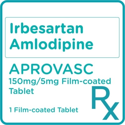 APROVASC APROVASC Irbesartan 150mg Amlodipine 5mg 1 Film-coated Tablet [PRESCRIPTION REQUIRED]