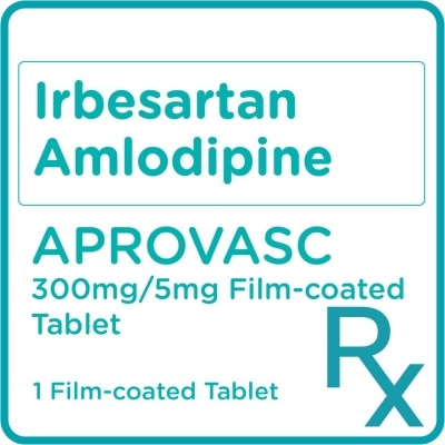 APROVASC Aprovasc Irbesartan 300mg + Amlodipine 5mg Tablet [Prescription Required]