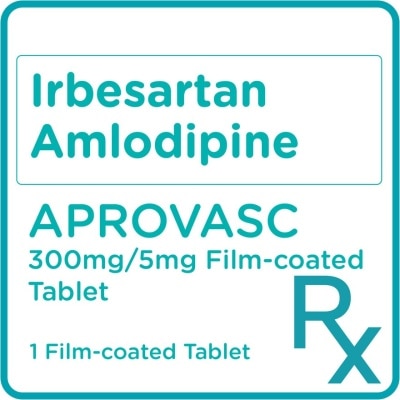 APROVASC APROVASC Aprovasc Irbesartan 300mg + Amlodipine 5mg Tablet [Prescription Required]