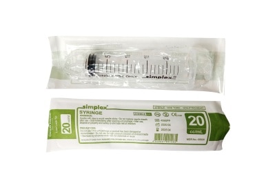 SIMPLEX Disposable Syringe 20cc/ml 1 Syringe