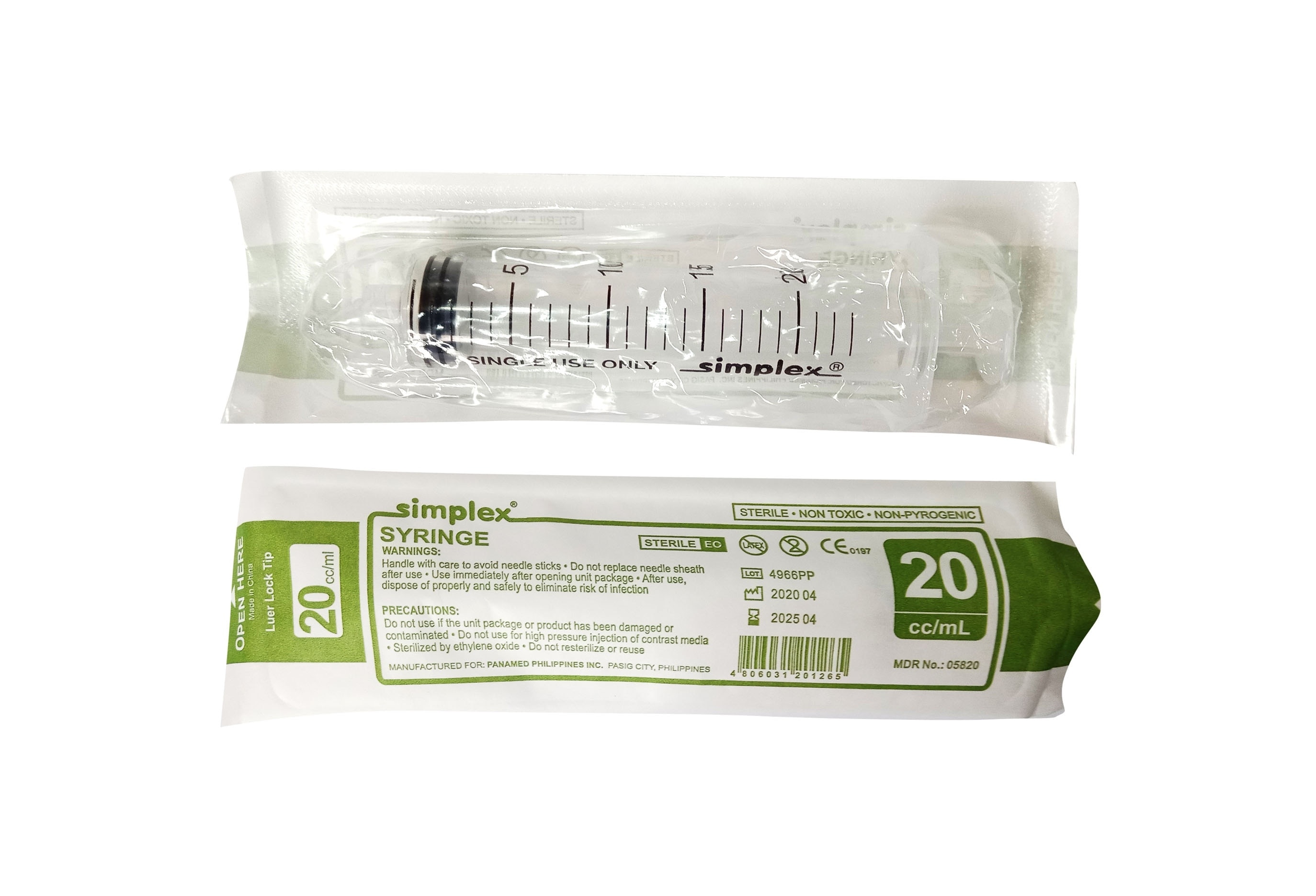 Disposable Syringe 20cc/ml 1 Syringe