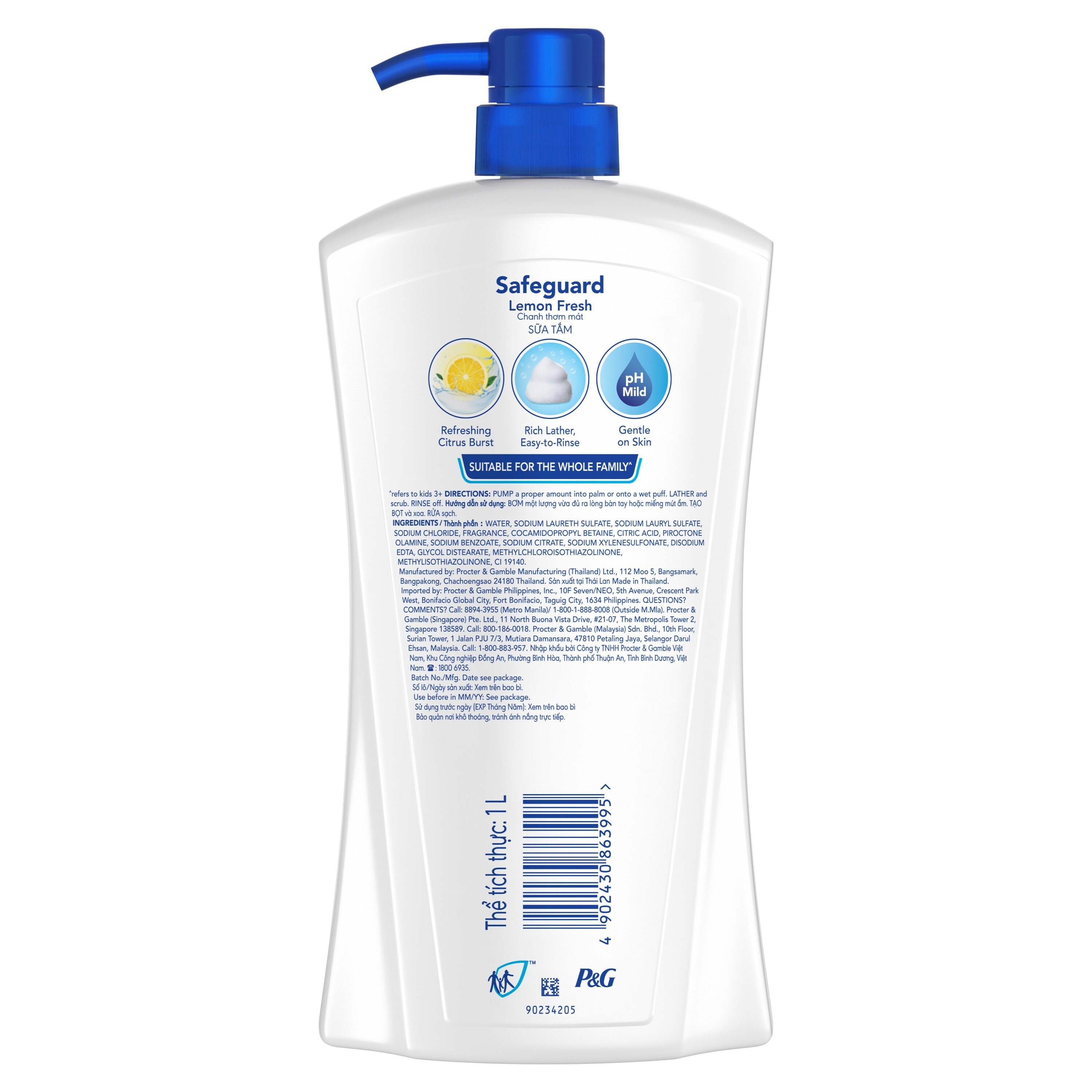 SAFEGUARD Lemon Fresh Body Wash 1L