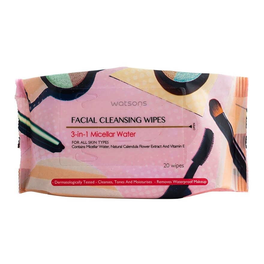 Facial Cleansing Wipes 3-in-1 Micellar Water