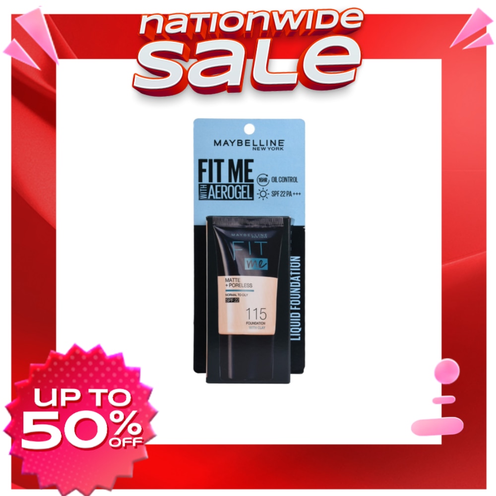 MAYBELLINE Fit Me Matte + Poreless Liquid Foundation Shade 115 18ml