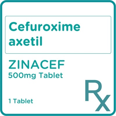 ZINACEF Cefuroxime axetil 500mg 1 Tablet  [PRESCRIPTION REQUIRED]