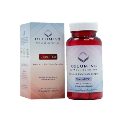 RELUMINS L-Glutathione Bot 1000mg 60 Vegetarian Capsules