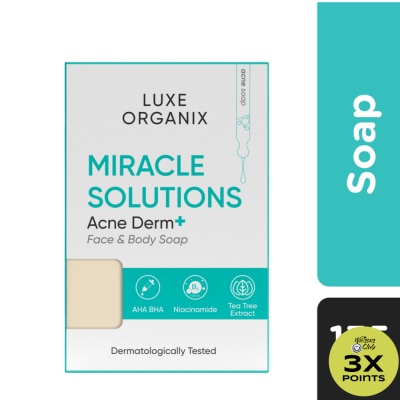 LUXE ORGANIX Luxe Organix Miracle Solutions AHA/BHA Soap For Face & Body 135g