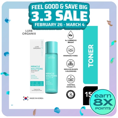 LUXE ORGANIX Luxe Organix Miracle Solutions Acne Derm +  Toner 150ml