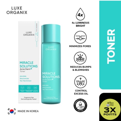 LUXE ORGANIX Luxe Organix Miracle Solutions Acne Derm +  Toner 150ml