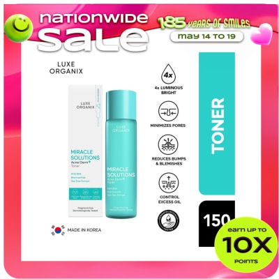 LUXE ORGANIX - Luxe Organix Miracle Solutions Acne Derm +  Toner 150ml
