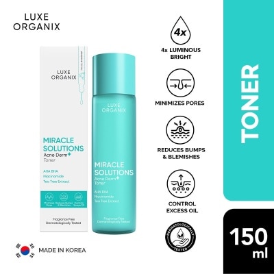 LUXE ORGANIX Luxe Organix Miracle Solutions Acne Derm +  Toner 150ml