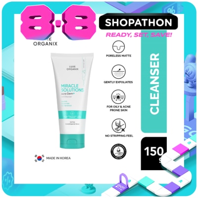 LUXE ORGANIX - Luxe Organix Miracle Solutions Acne Derm +  Gel Cleanser 150g image